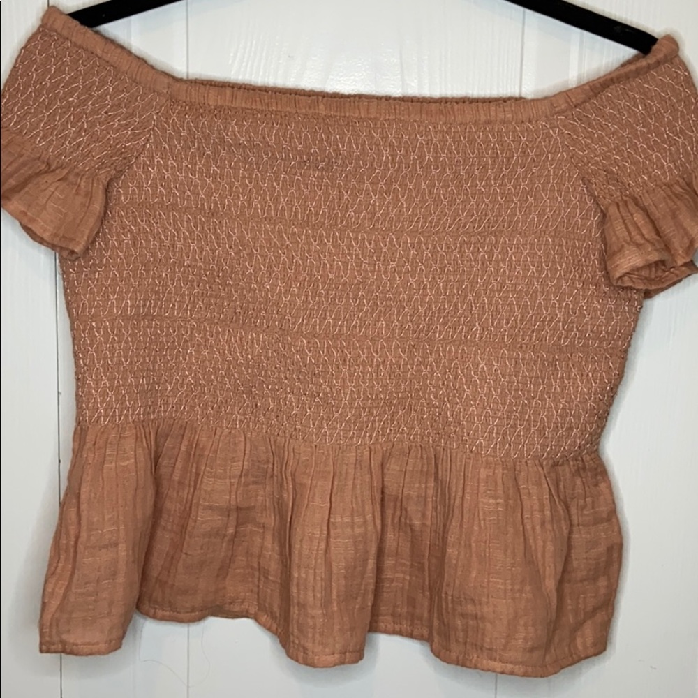 American Eagle Dusty Pink strapless top